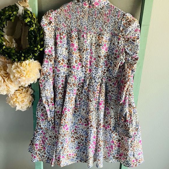 MUNTHE Womens Correct Smocked Floral Mini Dress Size 6 - Picture 10 of 16